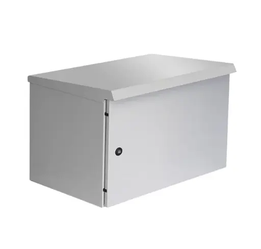 Wall mount cabinets IP Series W600xD400xH600 13U, blind front door, IP65 protection degree, Epoxy Polyester powder coating for outdoor installation, grey RAL 7035