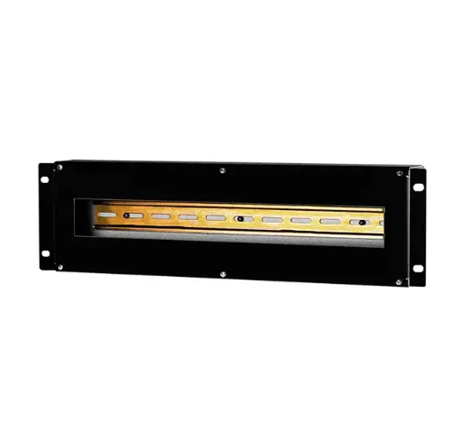 Enclosure for DIN mounting device 19″/3U, black RAL 9005