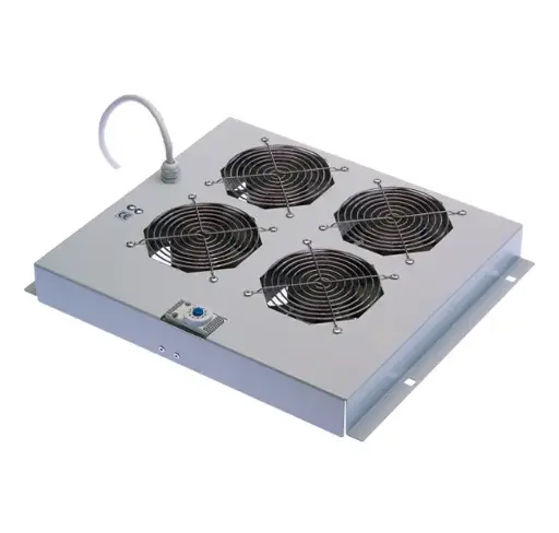 4-fan unit with thermostat for Floor and Datacenter PRO cabinets, Silver RAL 9022