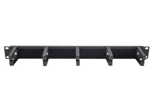 1U CABLE MANAGER WITH BRUSH STRIP 5 HOOKS PLASTIC 70MM - FCM03