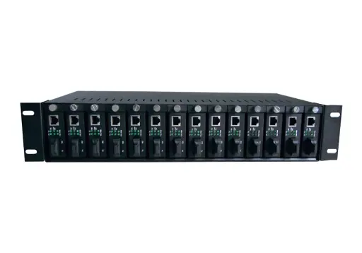 2U MEDIA CONVERTER CHASSIS 14 & 16 SLOTS 