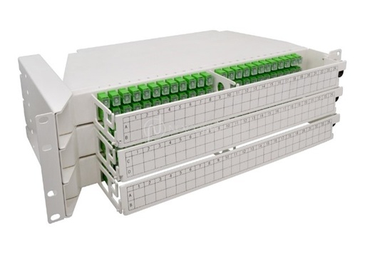 3U FIBER OPTICAL ROTARY PATCH PANEL - SW01-144SCA-xx 