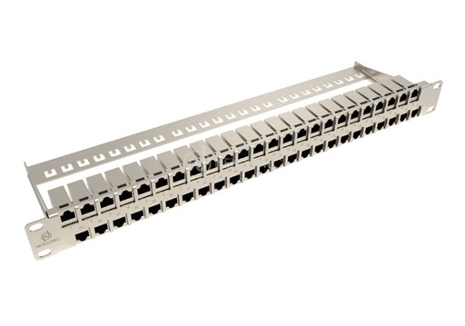 CAT.6A STP 1U 48 PORTS FEED THRU. ADAPTER PATCH PANEL - CMX6A1U48SF 