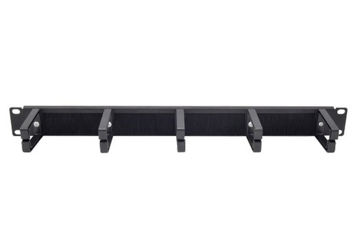 1U CABLE MANAGER WITH BRUSH STRIP 5 HOOKS PLASTIC 70MM - FCM03 